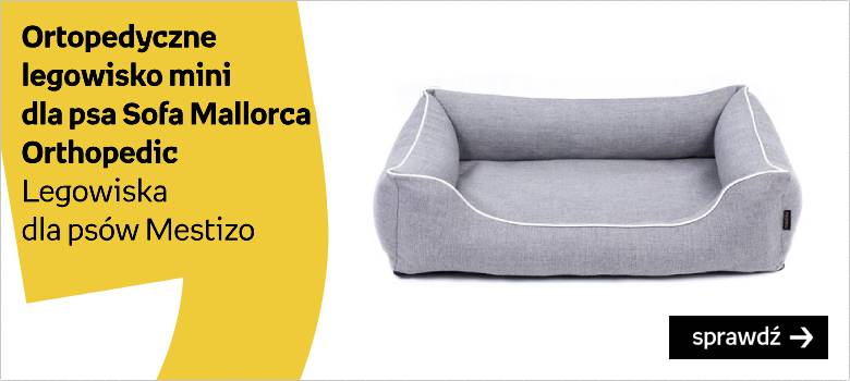 Ortopedyczne legowisko dla psa Pinczera mini 65x50 cm Sofa Mallorca Orthopedic kolory jasnoszary/biały