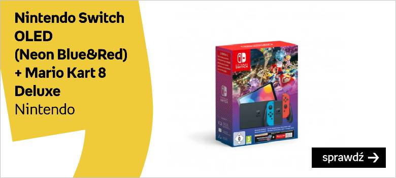Nintendo Switch OLED (Neon Blue&Red) + Mario Kart 8 Deluxe + 3 Miesiące Nintendo Switch Online