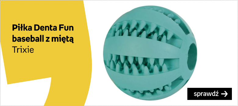 Piłka Denta Fun baseball z miętą TRIXIE, 5 cm