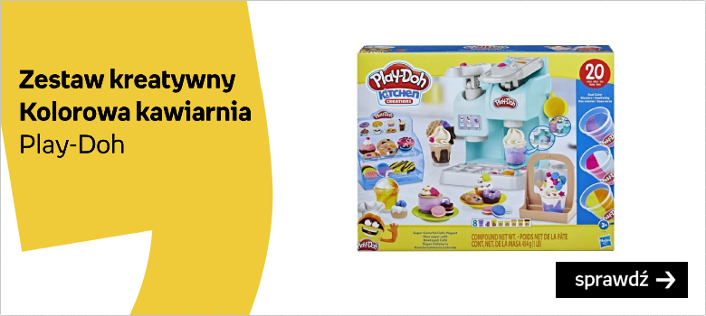 Play-Doh, zestaw kreatywny Kitchen, Kolorowa kawiarnia, F58365