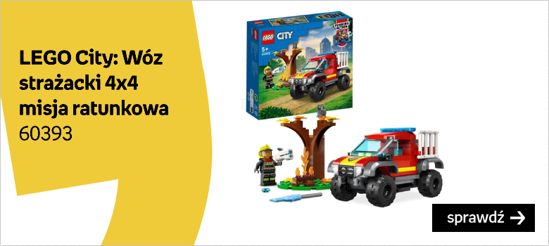 LEGO City, klocki, Wóz strażacki 4x4, misja ratunkowa, 60393