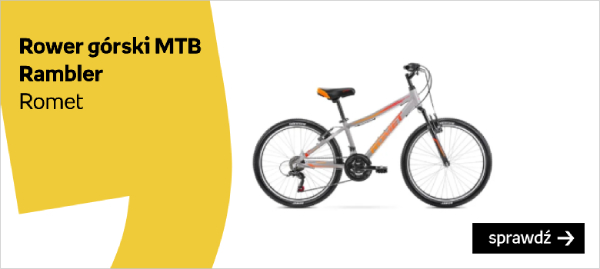 Romet, Rower górski MTB, Rambler r.S 24", grafitowo-pomarańczowy, 2021, dziecięcy