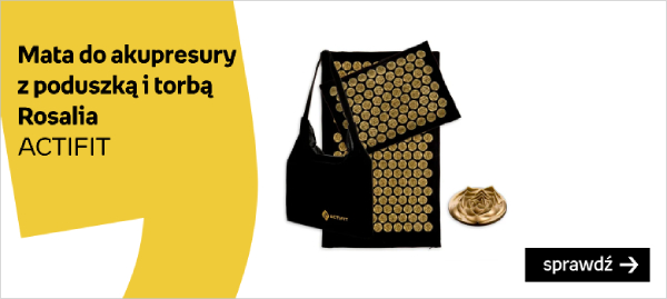 ACTIFIT, Mata do akupresury z poduszką Rosalia + torba, czarna