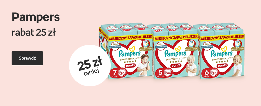 Pampers 25zł rabatu z kodem