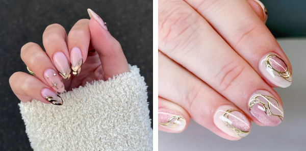 Chromowane części – inspiracje na lśniące paznokcie jesienne