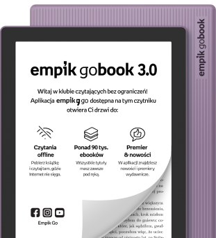 Czytnik ebuków w jasnofioletowym kolorze