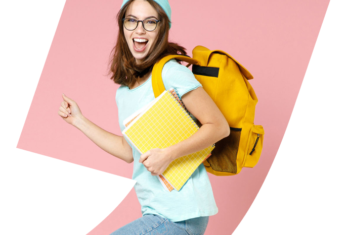 zdjęcie dziewczyny umieszczone w przecinku