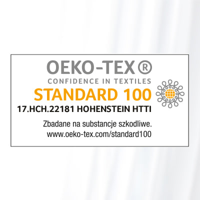 Certyfikat Standard 100 przyznany przez Oeko-Tex 