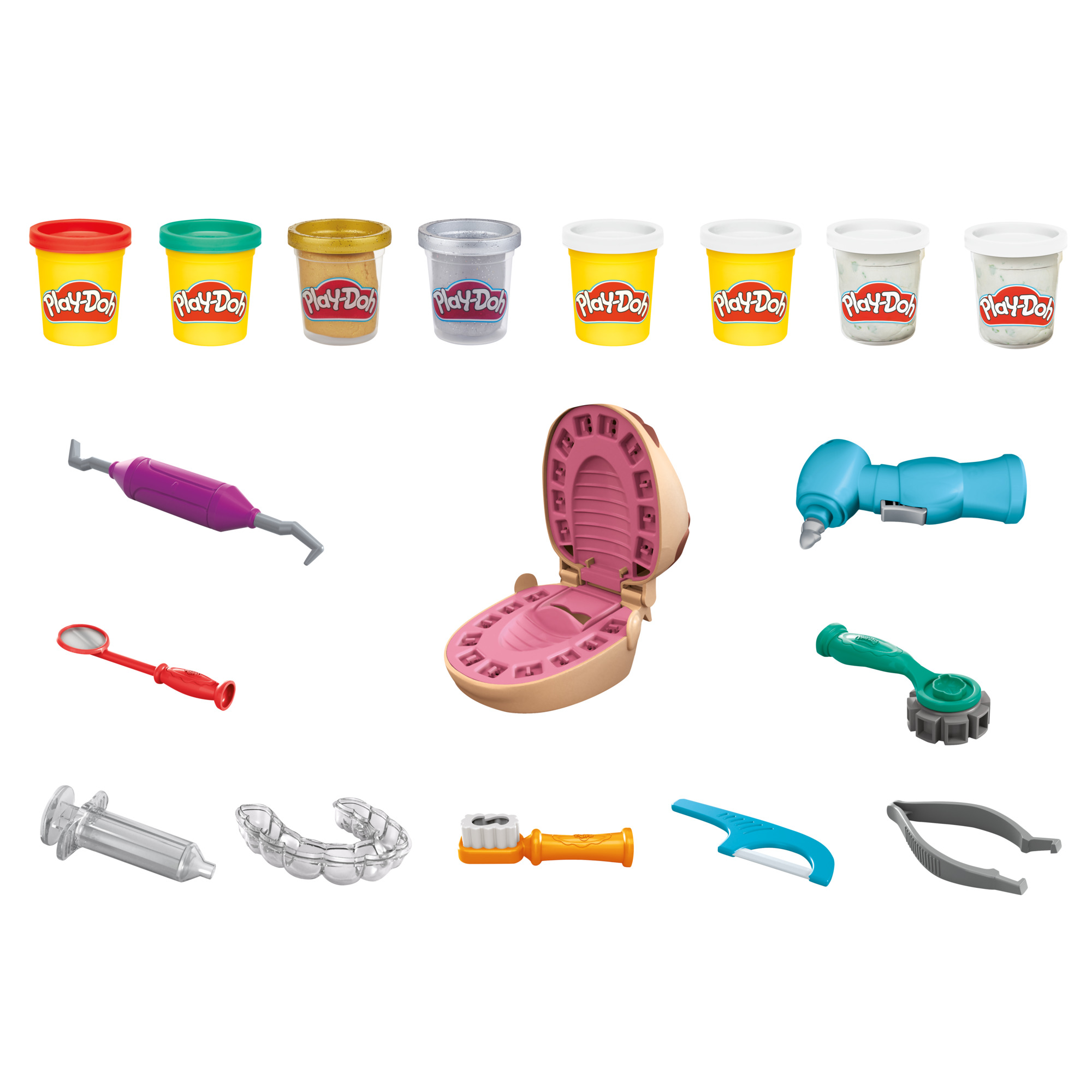 Play-Doh, zestaw Dentysta, zawartość