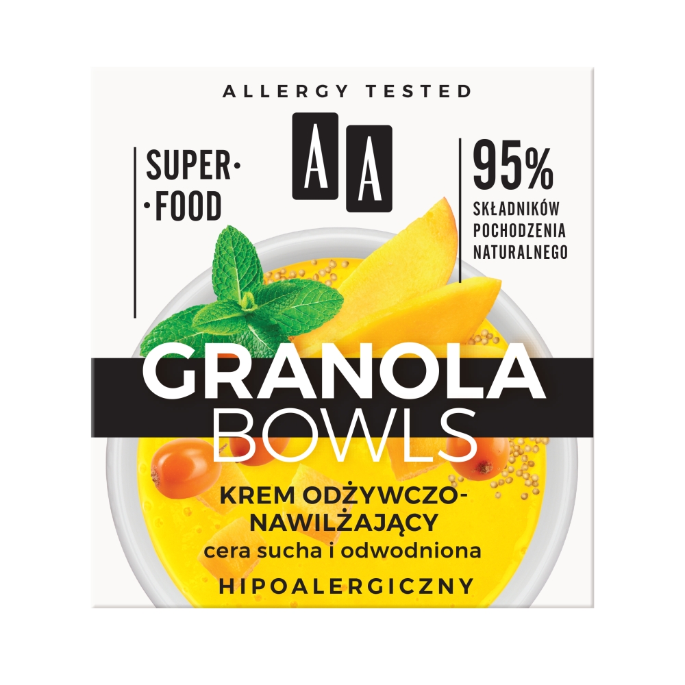 AA Granola Bowls krem odżywczo-nawilżający cera sucha i odwodniona 50 ml