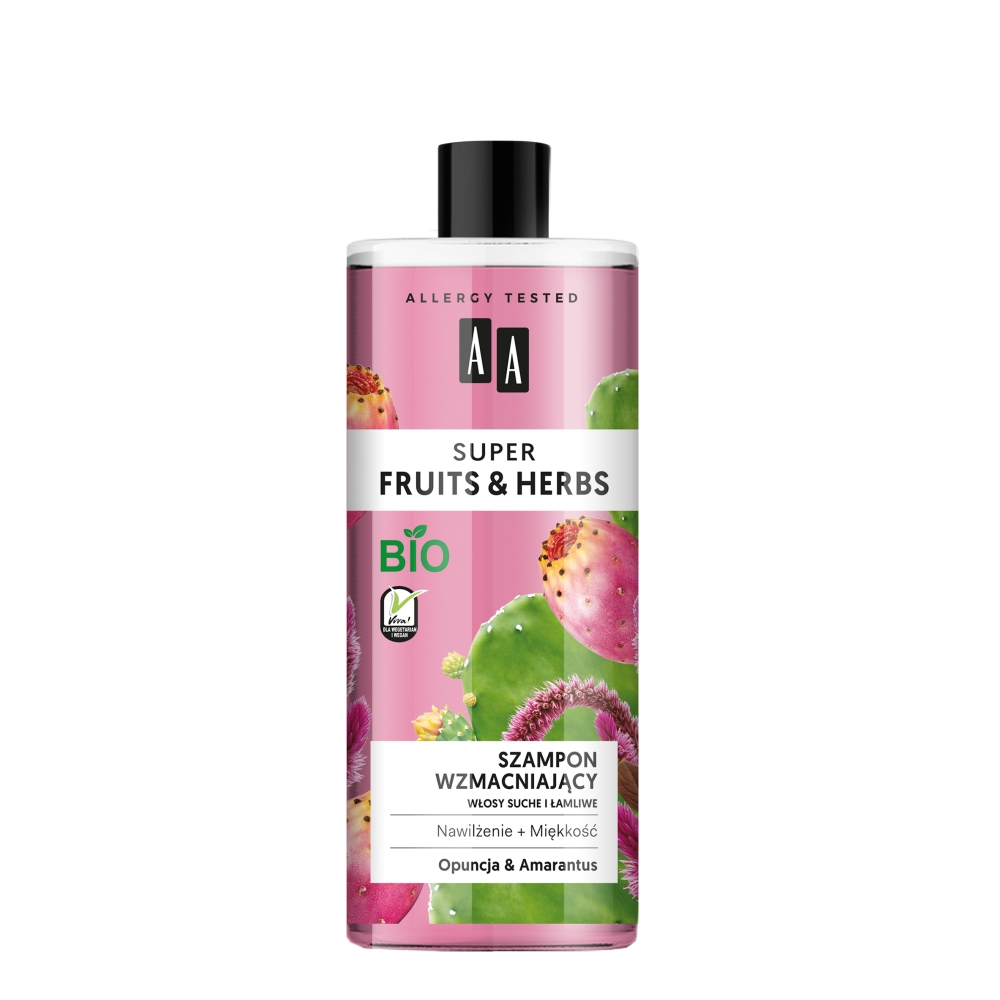 AA Super Fruits & Herbs szampon wzmacniający opuncja & amarantus 500 ml