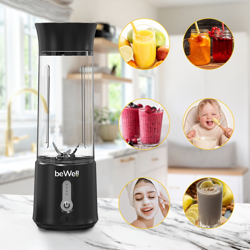 Portable Blender USB Rechargeable BonNoces personal Electric Glass Smoothie  Cup