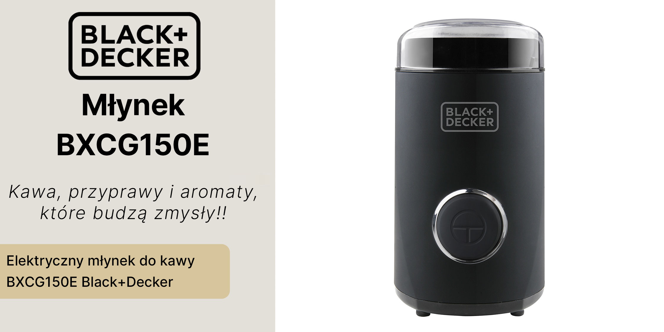 Młynek do kawy BXCG150E Black+Decker