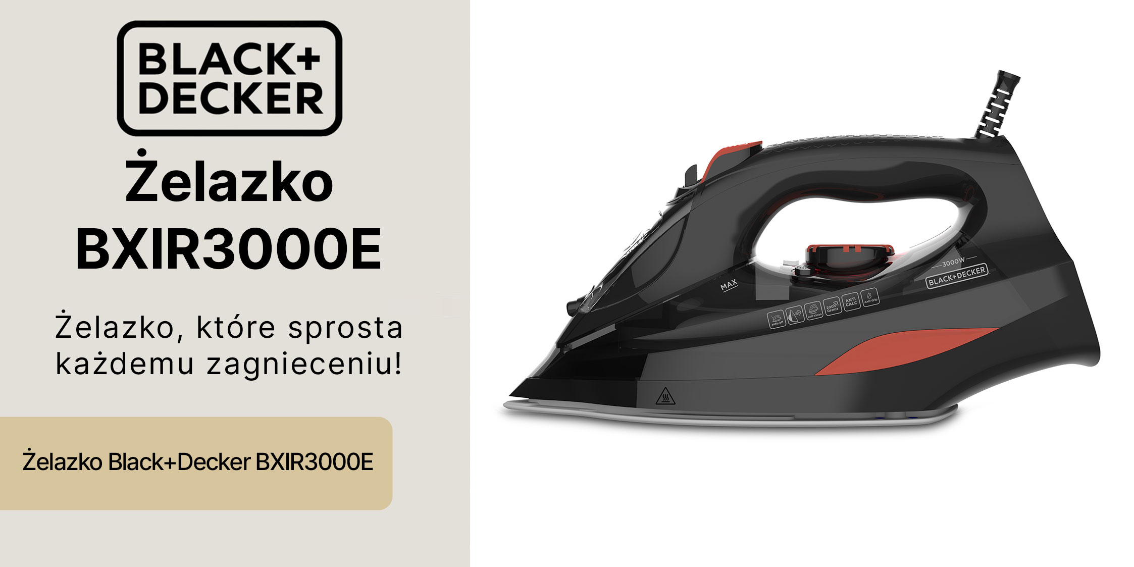 żelazko Black+Decker BXIR3000E