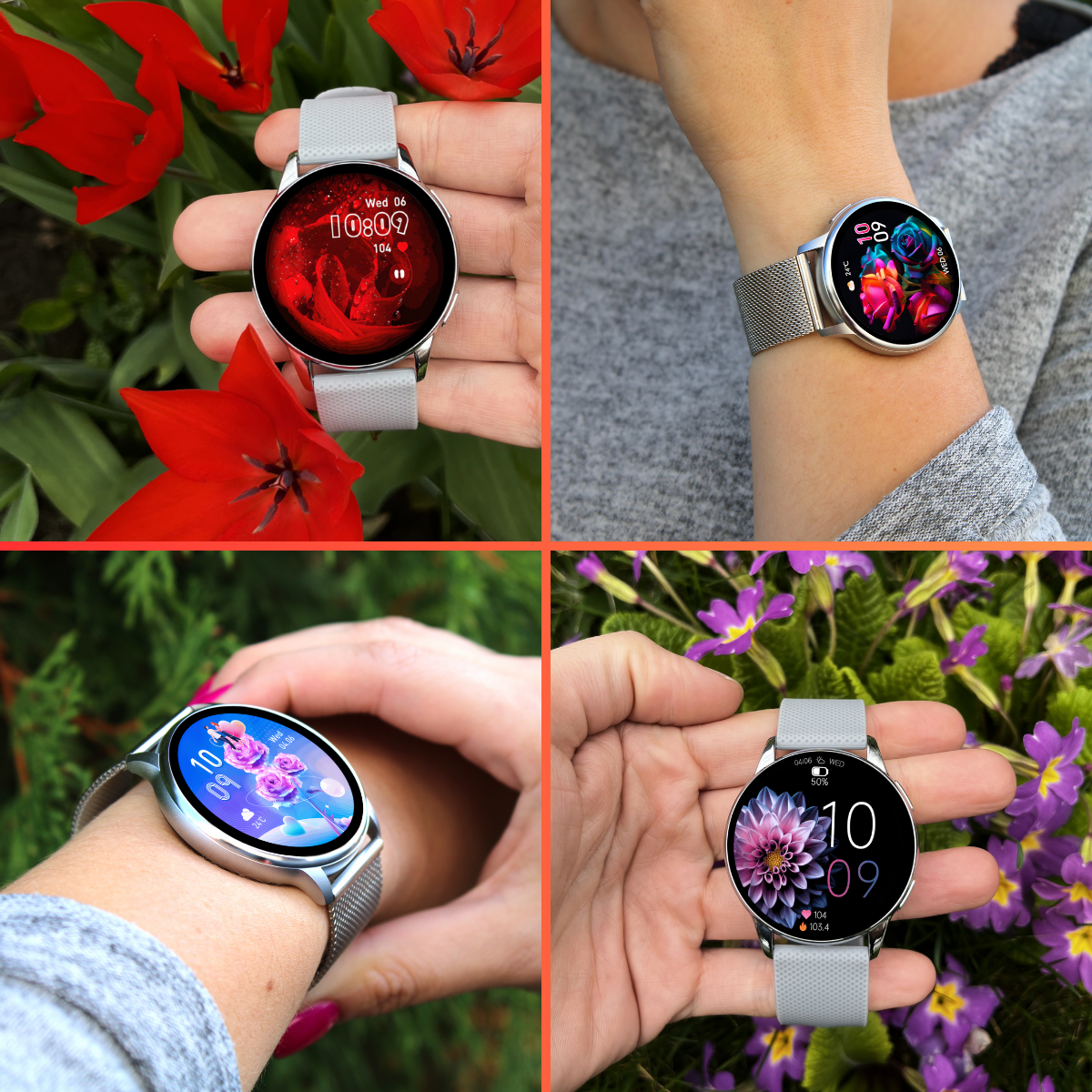 SMARTWATCH DAMSKI ZEGAREK ROZMOWY MENUPL ZDROWIE SPORT POWIADOMIENIA 2paski Złącza brak